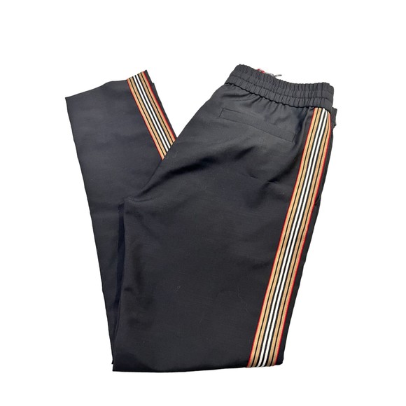 Man BURBERRY STRIPE TRACK PANTS BLACK Size 40 - Picture 7 of 10